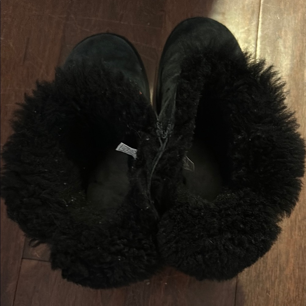 UGG Black Winter Boots with Plush Fur Lining